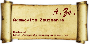 Adamovits Zsuzsanna névjegykártya